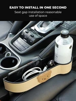 plastic car seat organizer car gap storage box leak proof storage cup holder for wallet phone coins keys cards