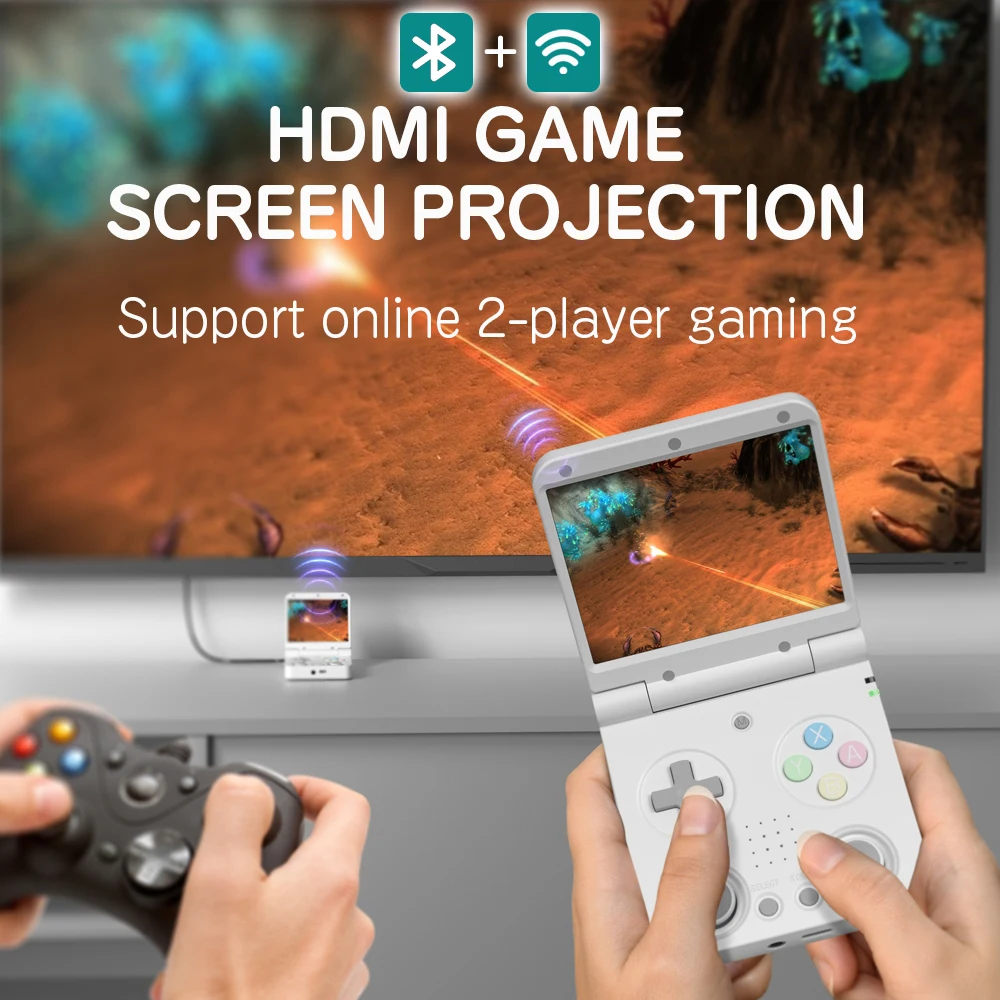 Портативная игровая консоль MIYOO Flip V2 с 3,5-дюймовым IPS-экраном, системой Linux, классический ретро-симулятор видеоигр, подарок для геймеров (art.: 3920d8da52ee2) - 3920d8da52ee2