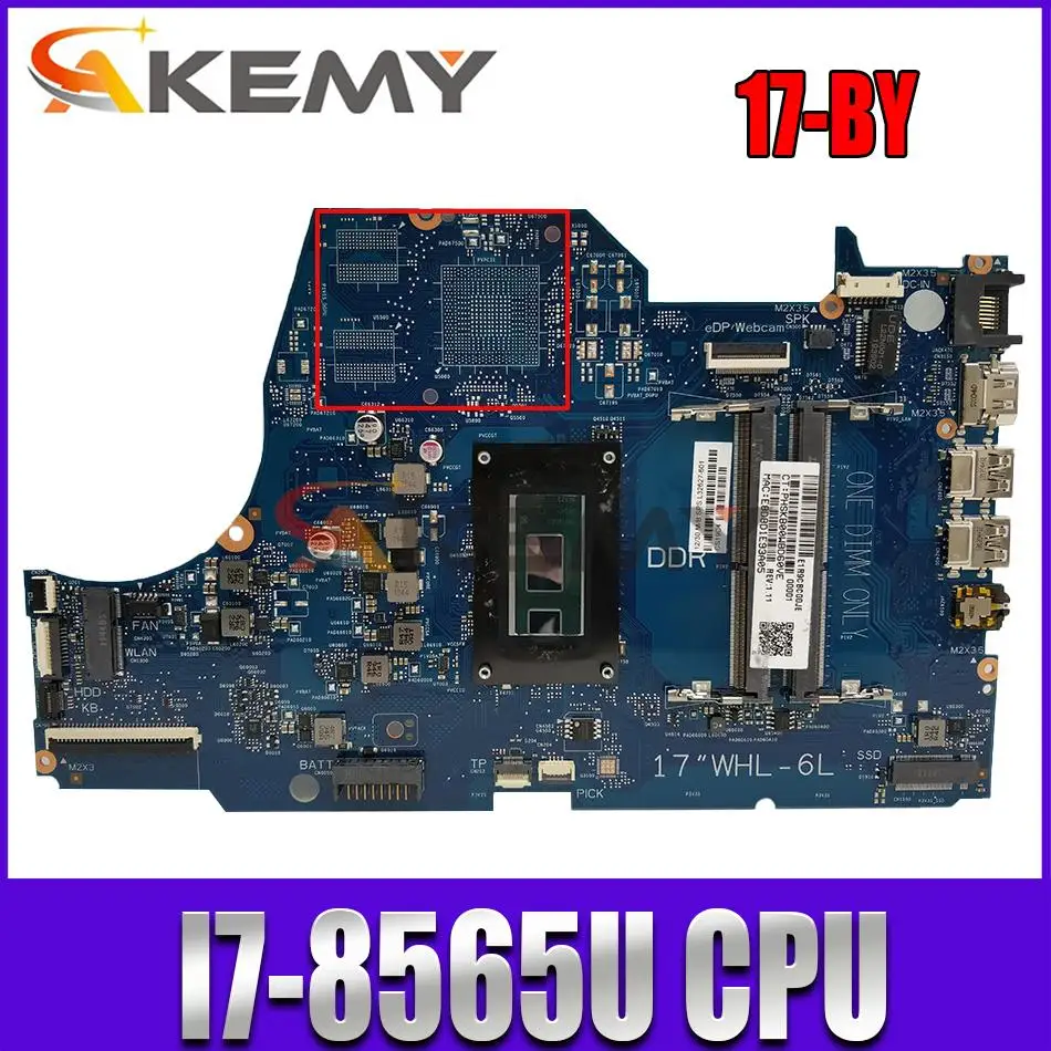 

L48771-601 L48771-001 For HP 17-BY 17-BY00 17G-CR 17Q-CS laptop motherboard 6050A3022701-MB-A01 With I7-8565U tested