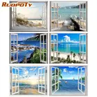 Набор для алмазной вышивки RUOPOTY, мозаика из кристаллов, с окошком, вышивка крестиком, украшение для дома