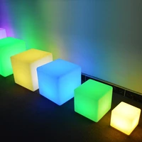 square stool led remote control luminous cube ktv coffee table bar table and chair outdoor decorative lamp