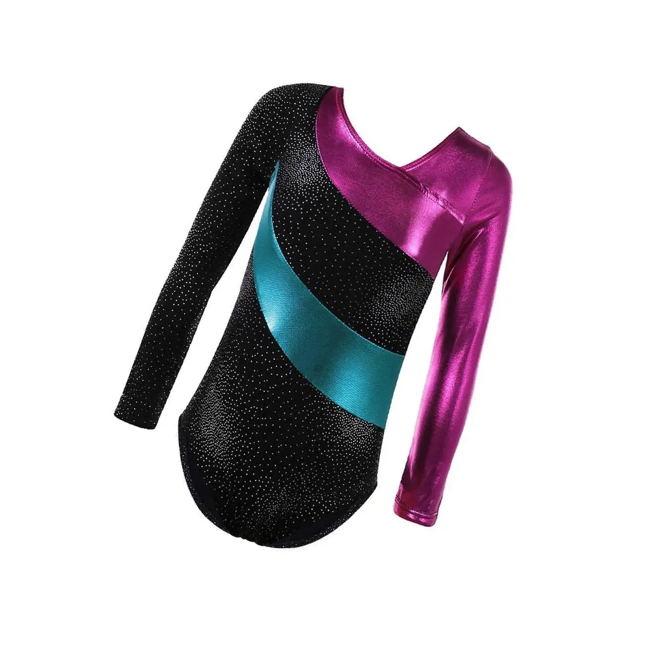 

Kid Girls Long Sleeve Gymnastic Leotard Ballet Bodysuit Costume Sportswear 5