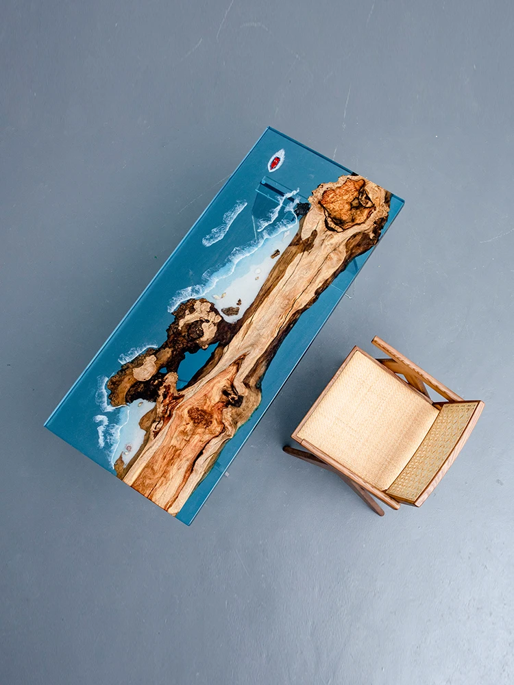 

Эпоксидный речный столик на заказ, чайный, кофейный столик, большая доска, креативный речной стол для океана, для улицы, для отеля, современный, на заказ