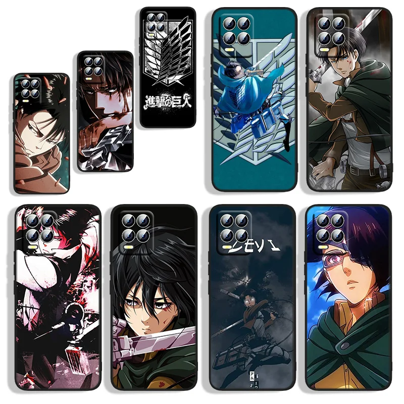 

Anime Attack on Titan For OPPO Realme GT Master Neo Q3S Q2 X50 X7 X3 X2 C21Y C17 C11 C3 Pro Carnival Black Phone Case