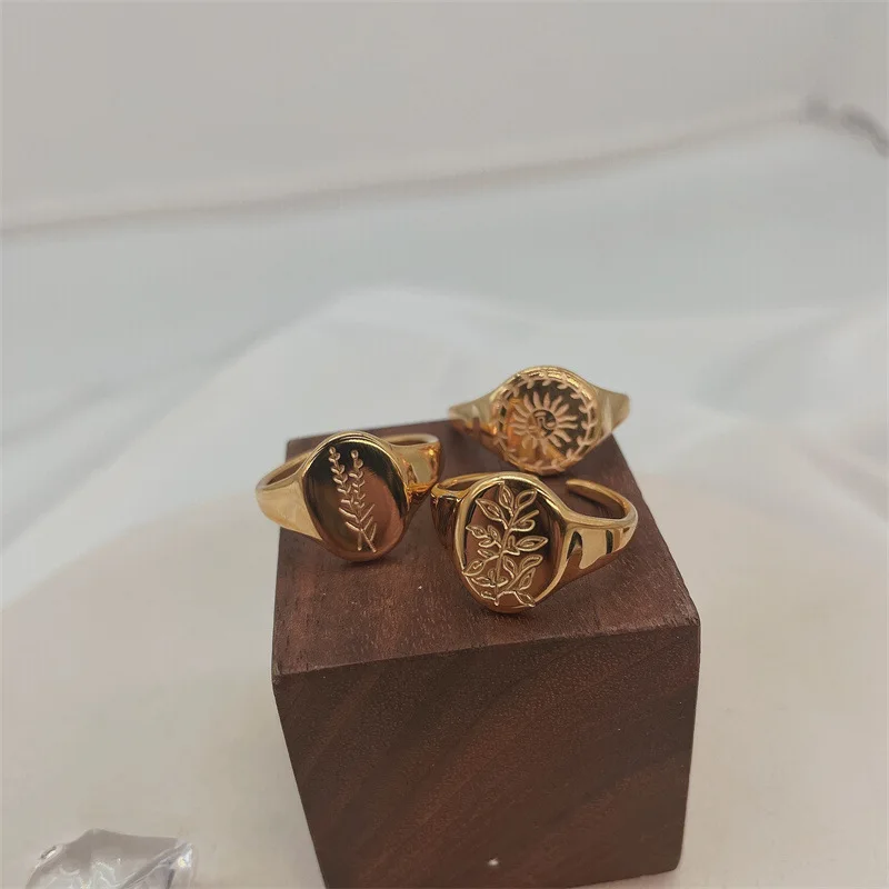 Кольцо из нержавеющей стали для женщин и девушек регулируемое украшение без