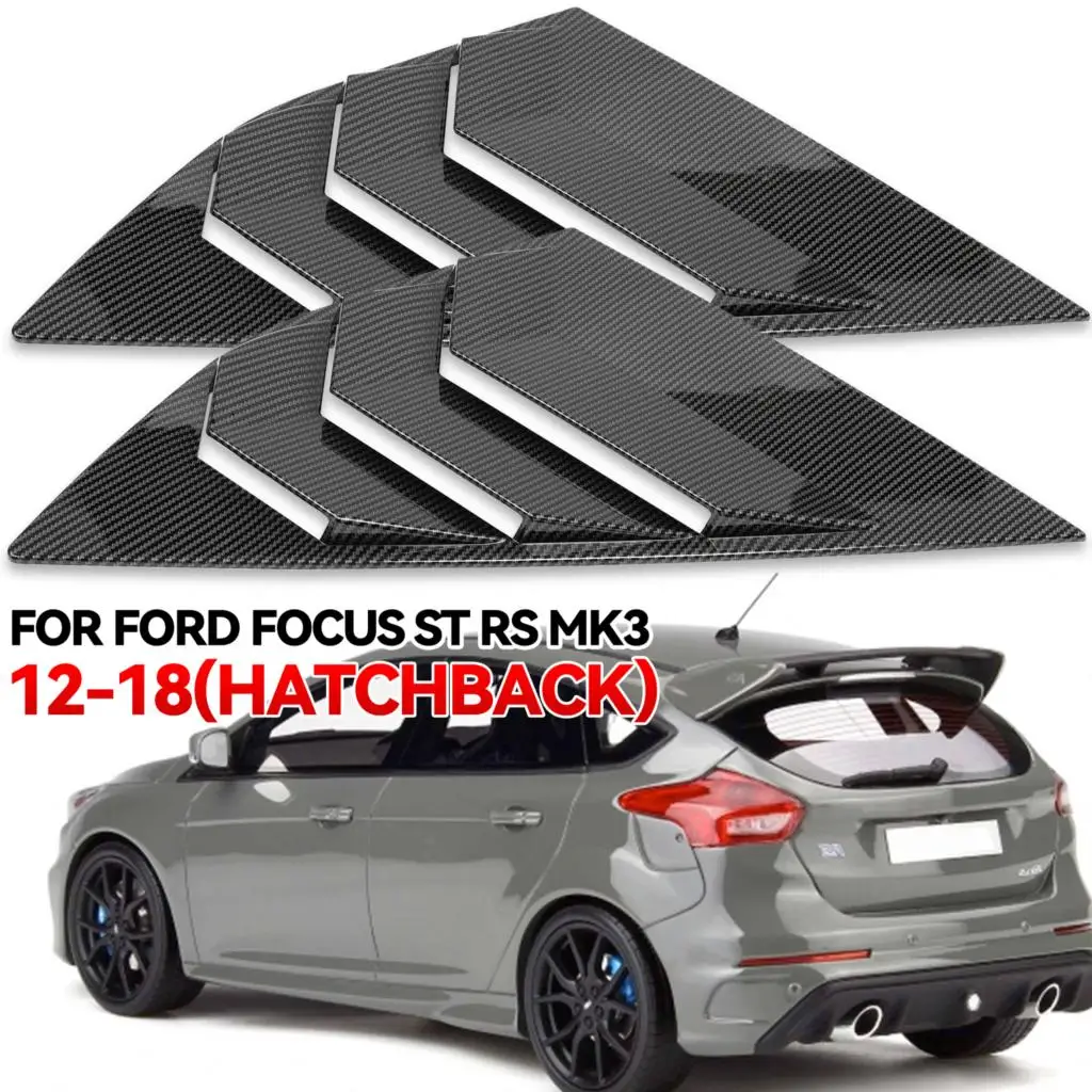 2 stücke Für Ford Focus ST RS MK3 2012-2018 Hatchback Hinten Fenster Lamellen Auto Jalousien Seite Blasdüse Lamellen vent ABS Zubehör Stil