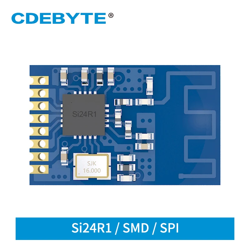 Радиочастотный модуль Si24R1 2,4 ГГц, nRF24L01 + GFSK ISM, стандартная SMD антенна PCB, беспроводной модуль приемника связи с усилением мощности Радиочастотный модуль Si24R1 2,4 ГГц, nRF24L01 + GFSK ISM, стандартная SMD антенна PCB, беспроводной модуль приемника связи с усилением мощности