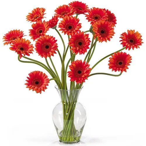 

Gerbera Daisy Liquid Illusion Silk Flower Arrangement, Orange