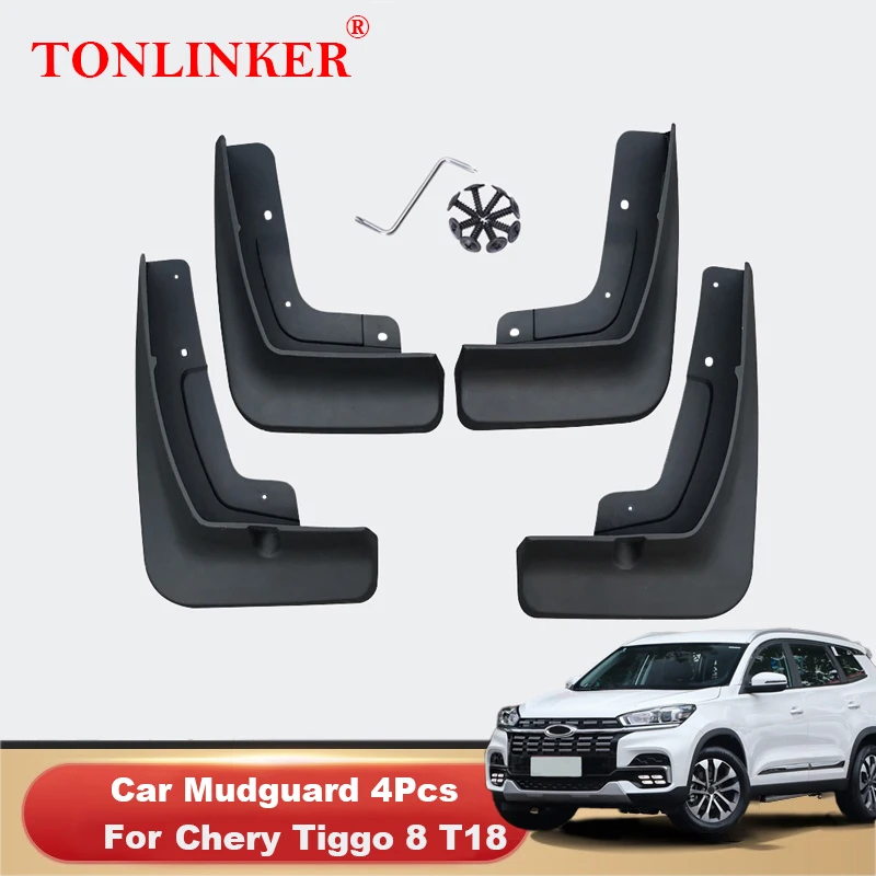 

TONLINKER Mudguard For Chery Tiggo 8 T18 2020 2021 2022 Mud Flaps Mudguards Splash Guards Fender Mudflaps 4Pcs Car Accessories