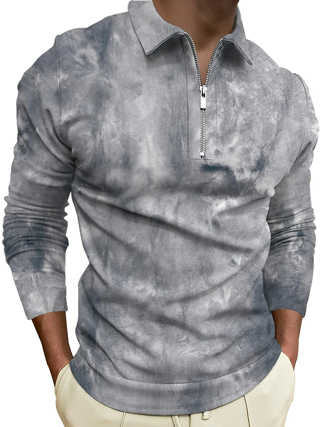 

Мужская Повседневная рубашка оверсайз, мужская рубашка-поло с длинными рукавами, одежда для гольфа с лацканами, мужские Поло