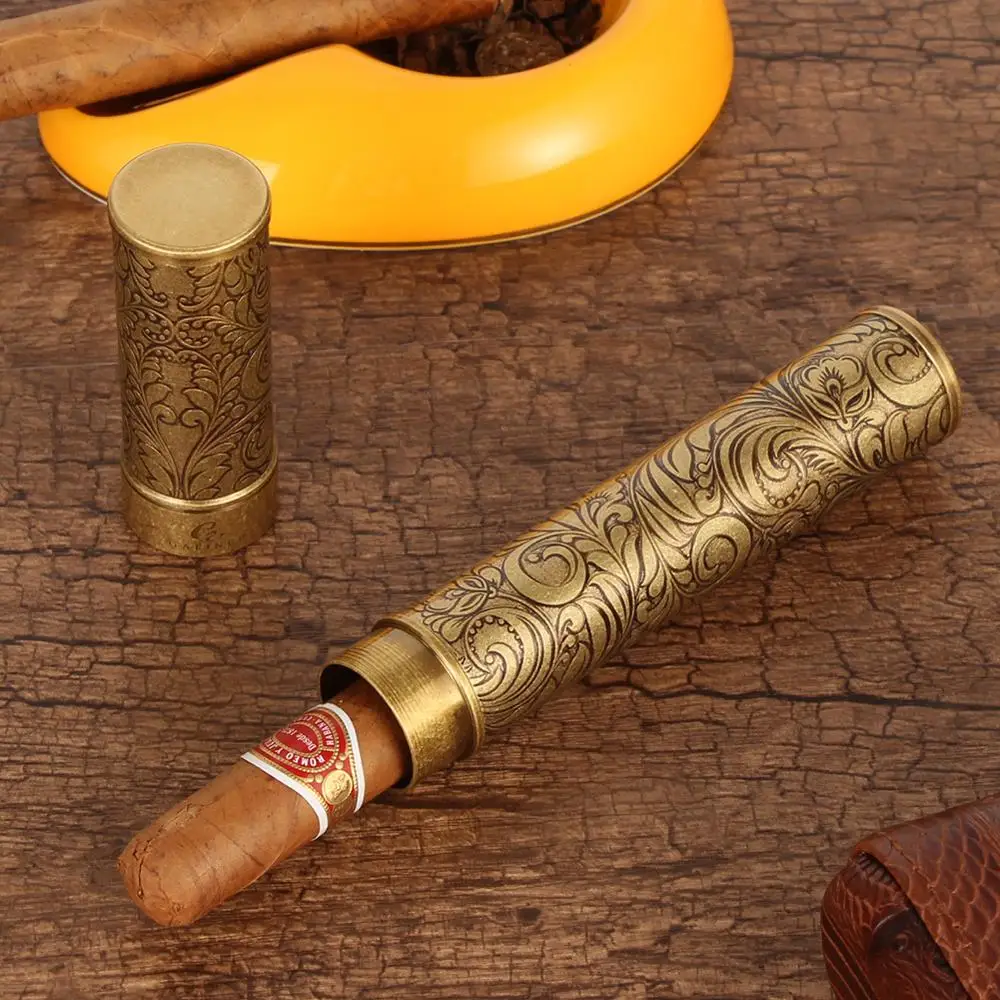 

GALINER Cigar Tube Jar Outdoor Holder Portable Travel Cigar Humidor For Cigars Box Case