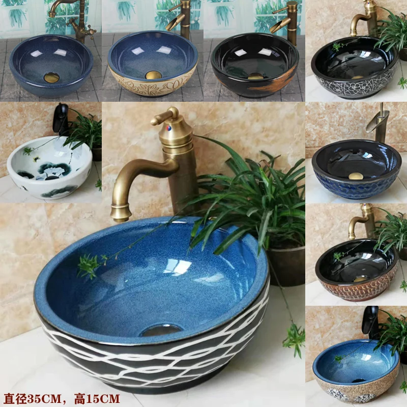 

Керамическая раковина для туалета маленького размера 35 см, верхняя раковина, раковина маленького размера, раковина для одного туалета