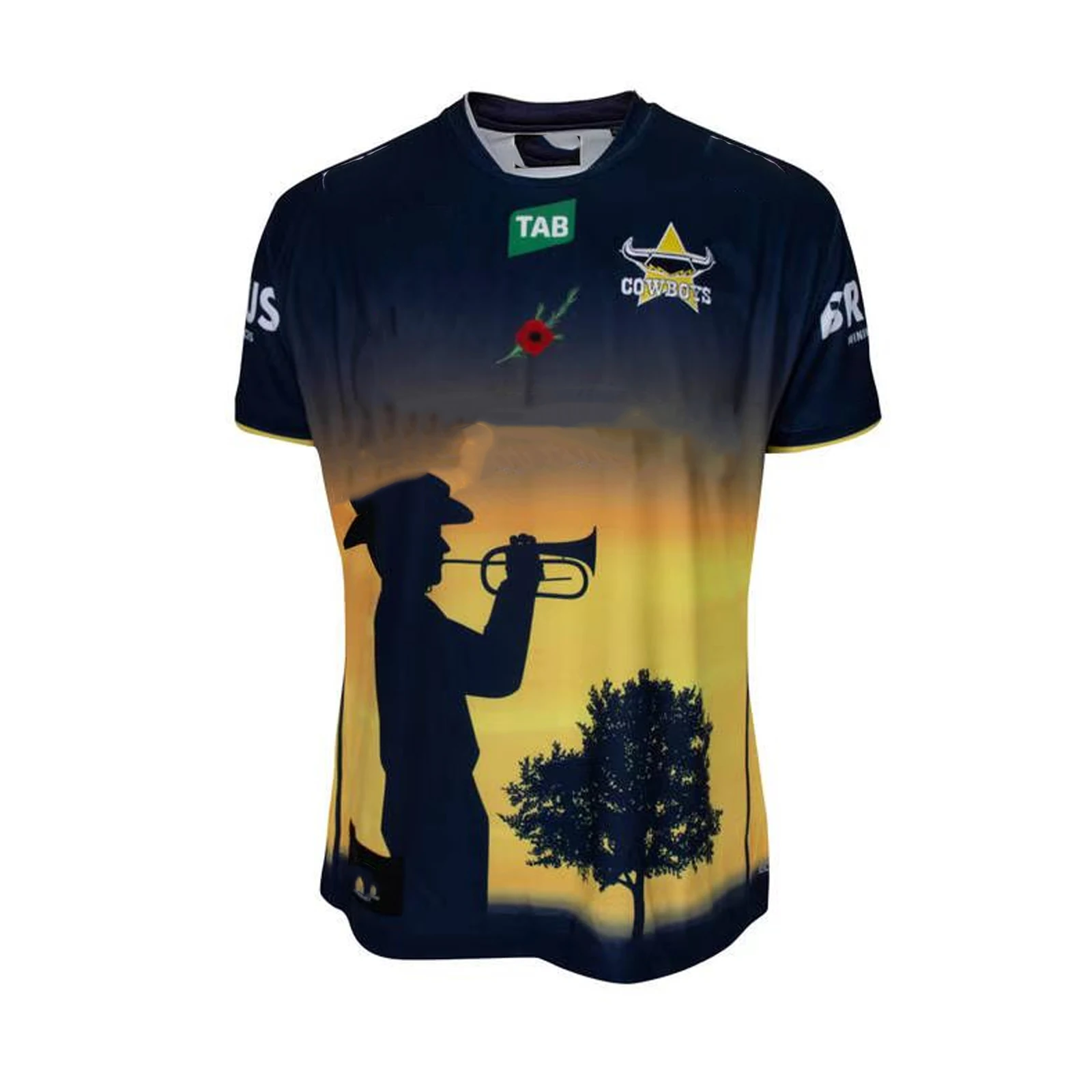 

2023 North Queensland Cowboys ANZAC Rugby Jersey