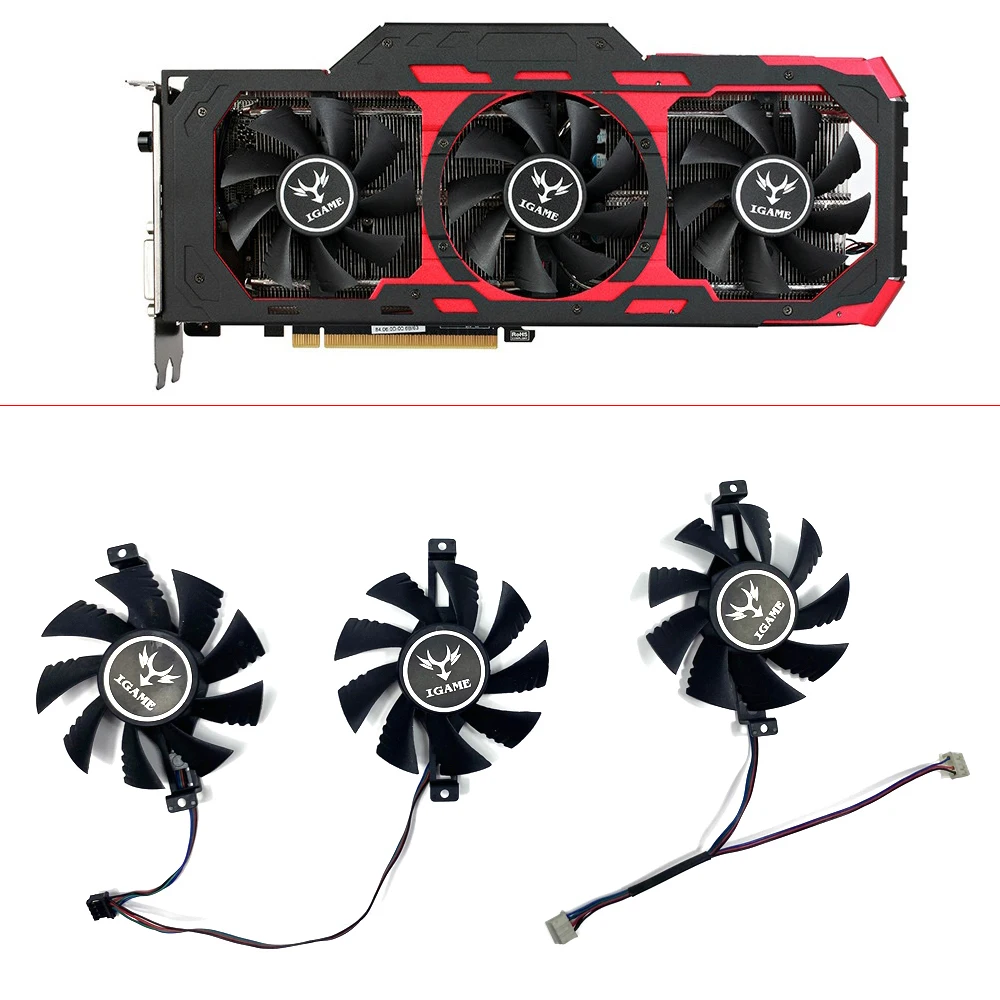 Вентилятор для видеокарты iGame960 970 Fire God of War X-Top 3 шт. вентилятор графического