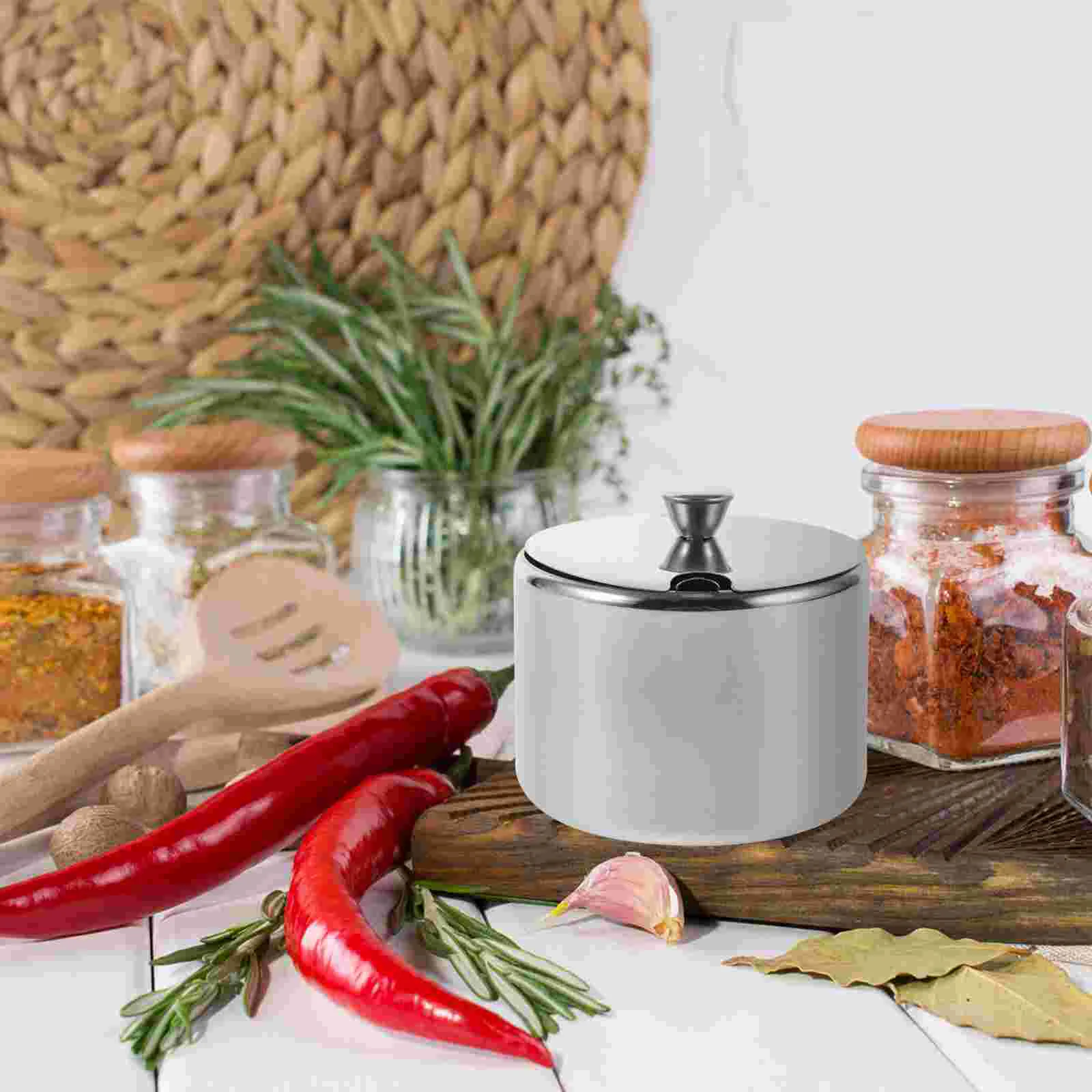 Столовые приборы сахарница из нержавеющей стали банка с ложкой