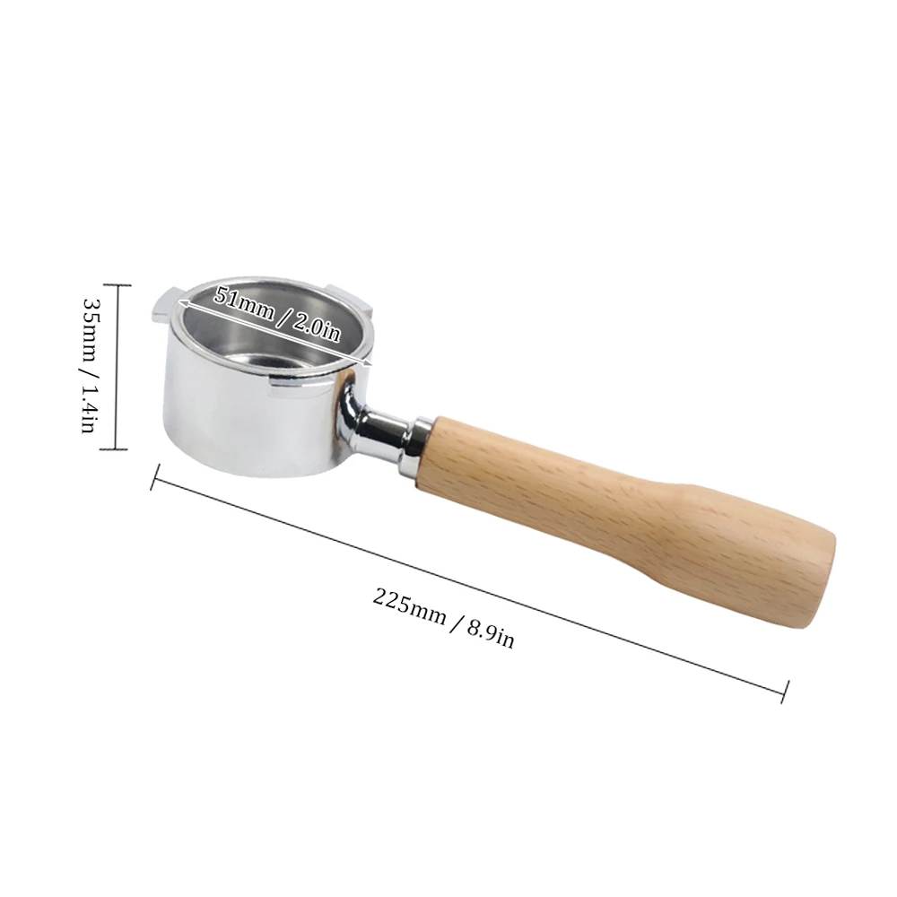 Портафильтр без дна для кофе с корзиной фильтра замена деревянной ручки