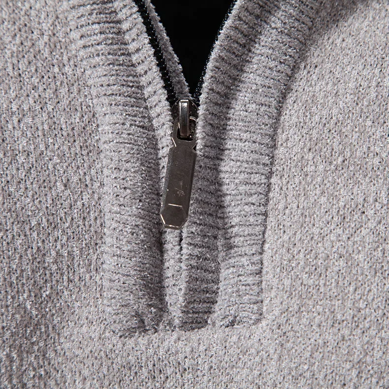 Мужской вязаный пуловер с цветными блоками на флисовой подкладке свитер теплая