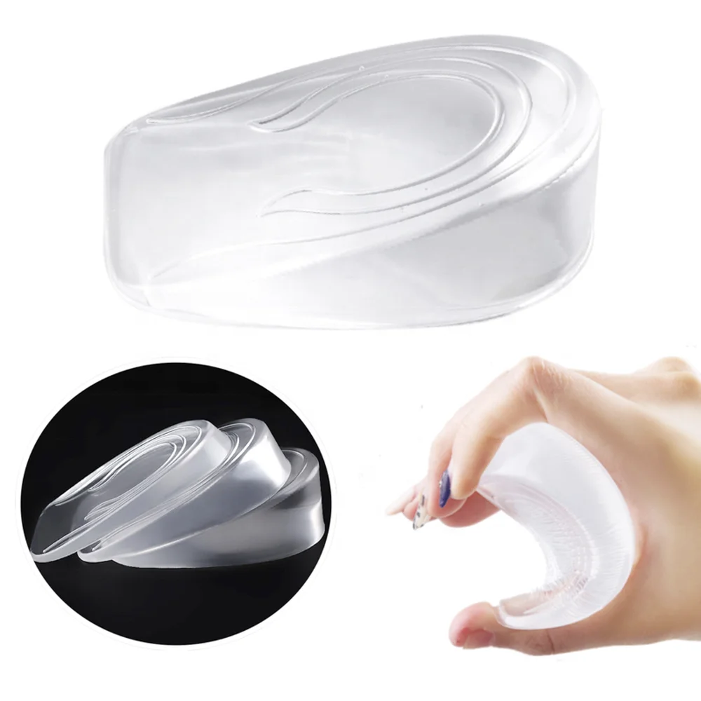 

Silicone Gel Height Increase Insole Heel Lifting Inserts Shoe Foot Care Protector Elastic Cushion Arch Support Insert for Unisex