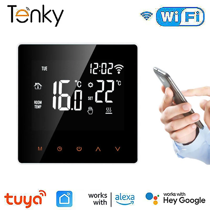 

Умный термостат Tuya для теплого пола, Wi-Fi, с пультом ДУ