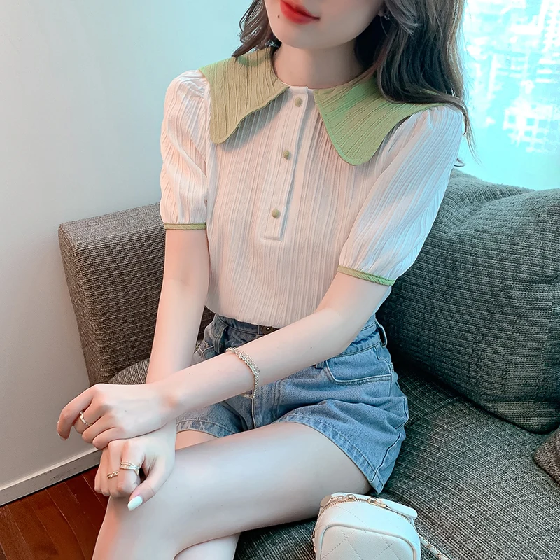 Блузка женская с коротким рукавом в стиле Харадзюку 2022 |