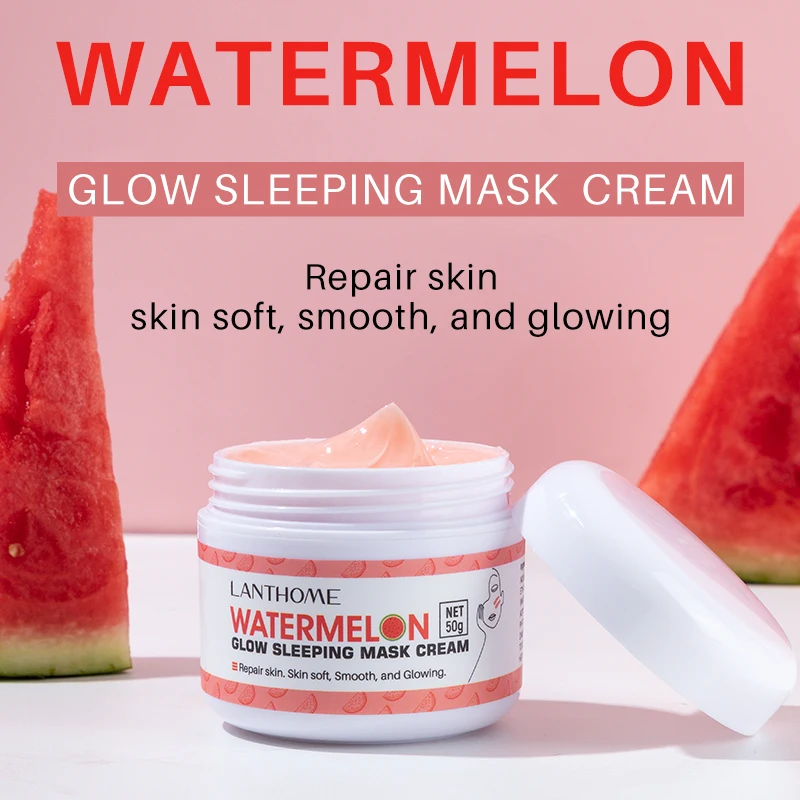 

Hyaluronic Acid Remove Dead Cells Soft Smooth Anti Aging Replenish Deeply Moisture Whitening Watermelon Glow Sleeping Mask Cream