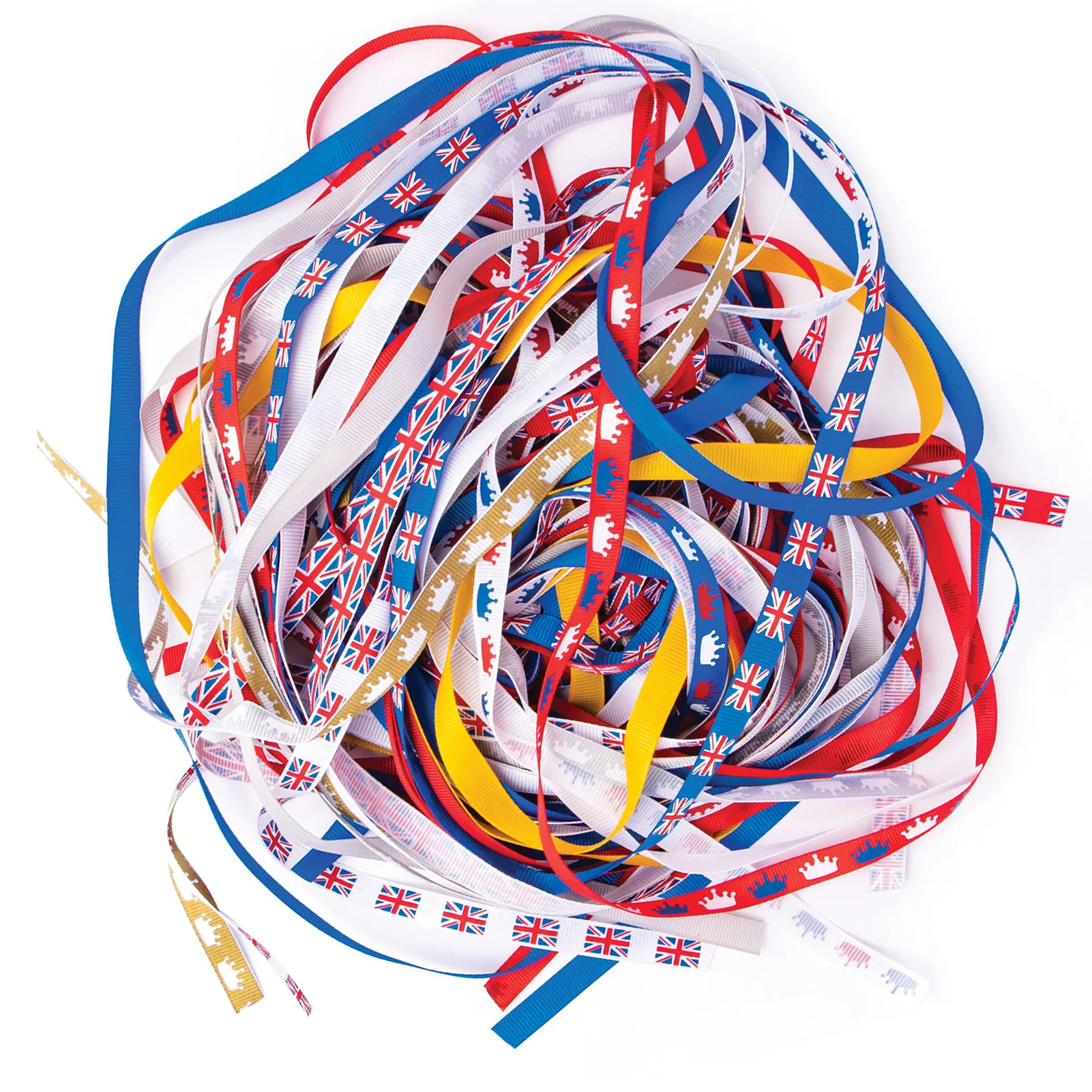 

Queen's Jubilee Ribbon Party Decoration Crafting Ribbon Pack For Celebrating 70th Jubilee Patriotic Parties Patriotic Themed