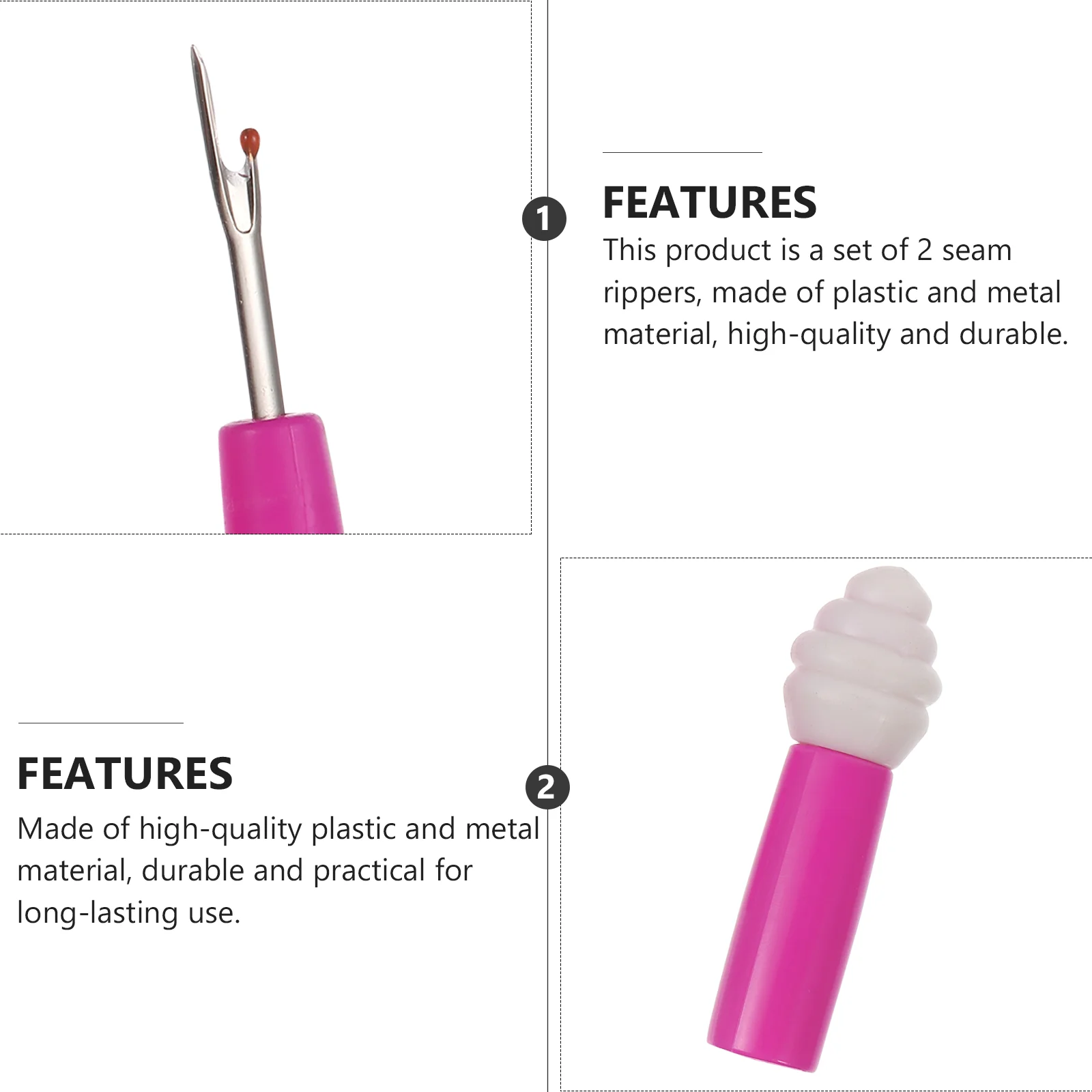 

Seam Ripper Tool Sewing Thread Remover Rippersfor Embroidery Unpicker Removing Set Fix Splitter Kit Quiltingpickerremovers