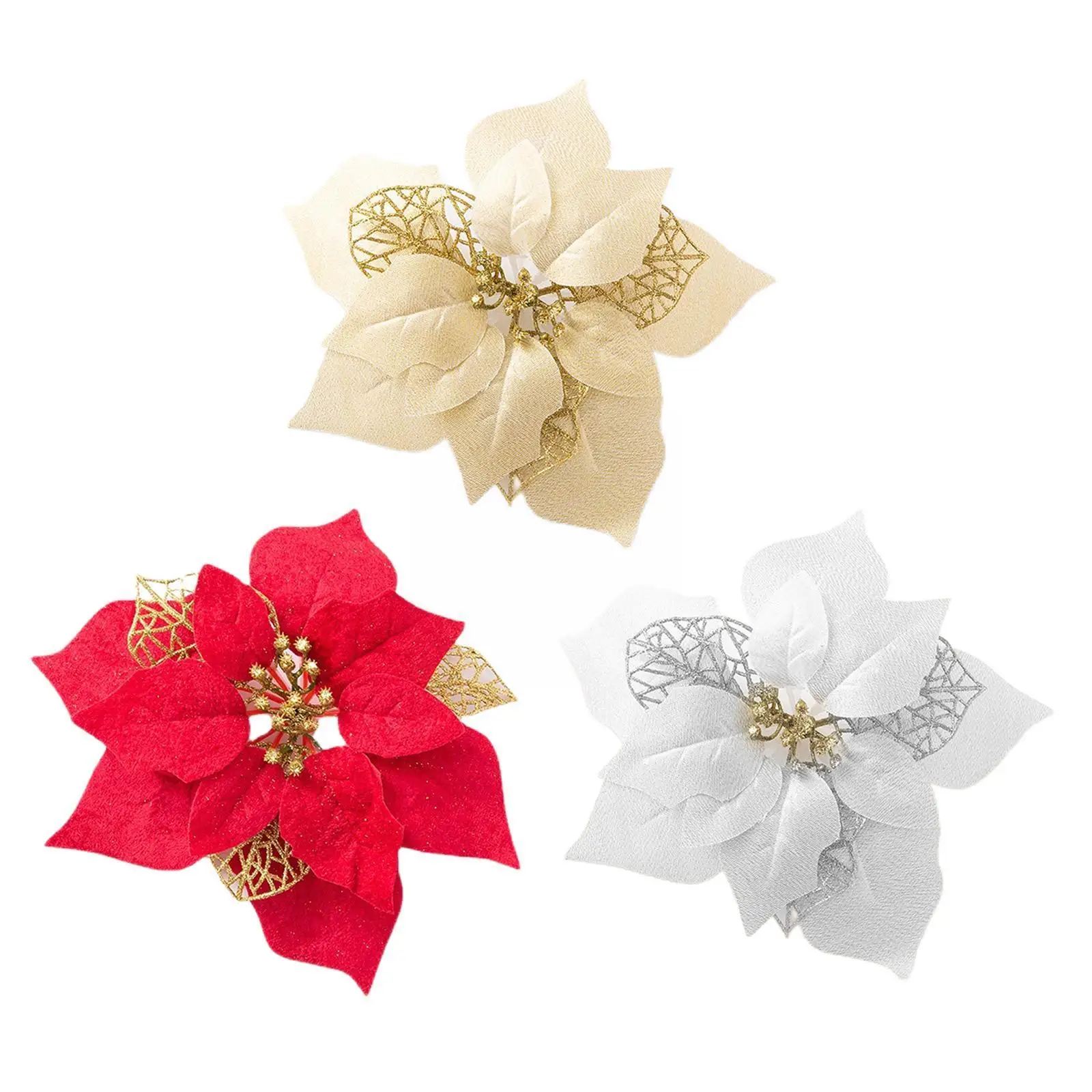 

Artifical Christmas Flowers Christmas Tree Decorations For Home Christmas Flower Christmas Tree Garland Simulation Flower P2x7