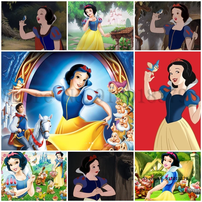 

5D Diamond Painting Cartoon Snow White and The Seven Dwarfs Full Diamond Embroidery Cross Stitch Creative Mosaic Decoration Gift