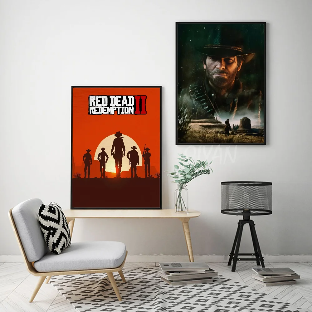 Red Dead Redemption 2 популярный игровой плакат наклейки художественные настенные фрески