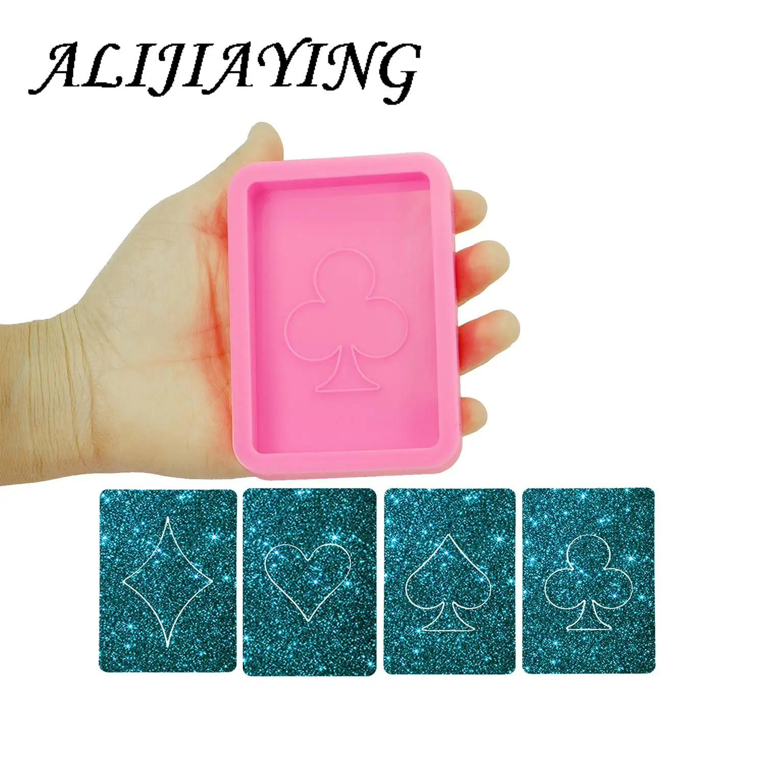 

Глянцевая силиконовая форма для мыла для игральных карт, покерные ремесла с эпоксидной смолой, искусство «сделай сам», формы для торта, шоко...