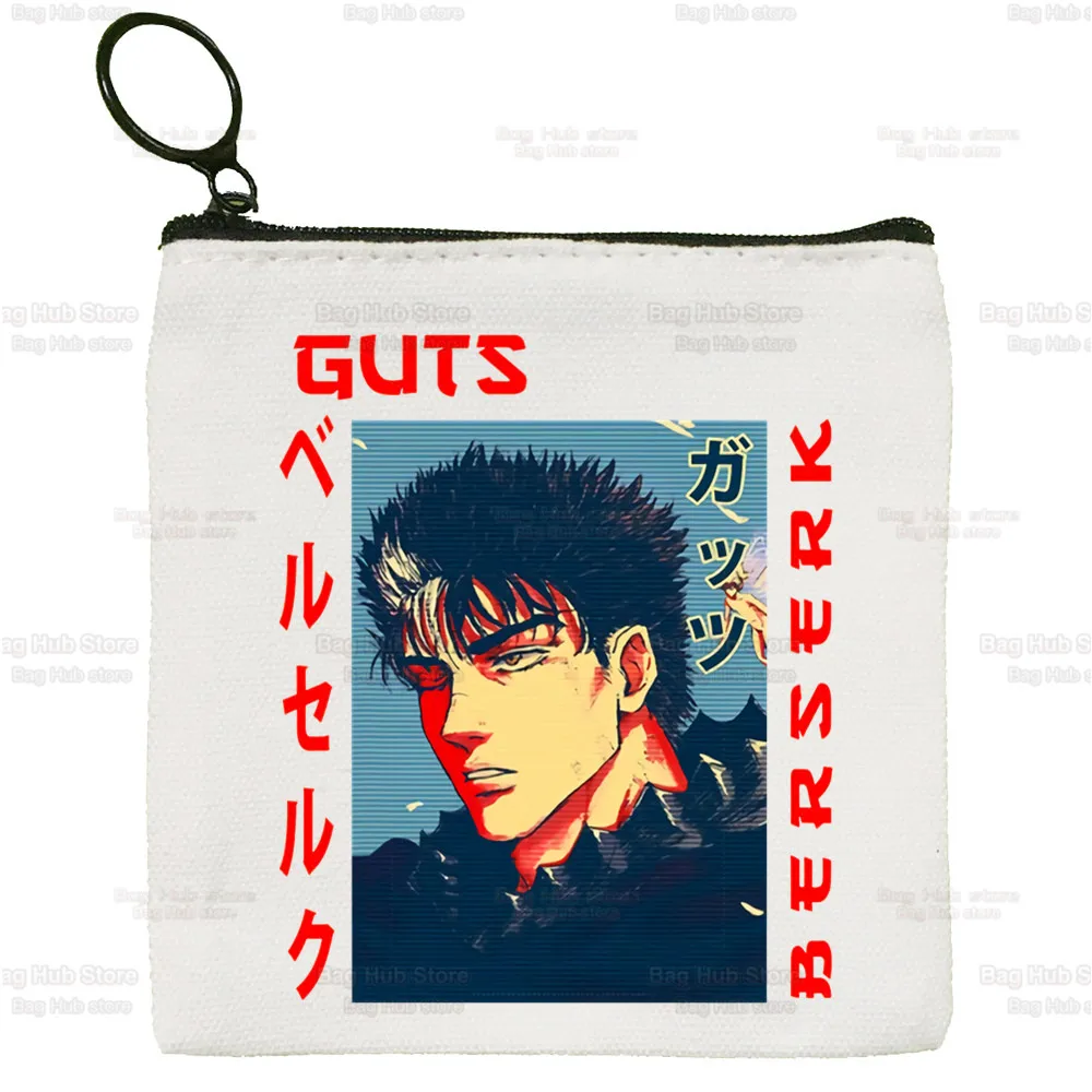 Berserk Guts Wallets Coin Pocket Vintage Male Purse Function Boy and Girl Mythology Warrior Anime Wallet with Card Holders
