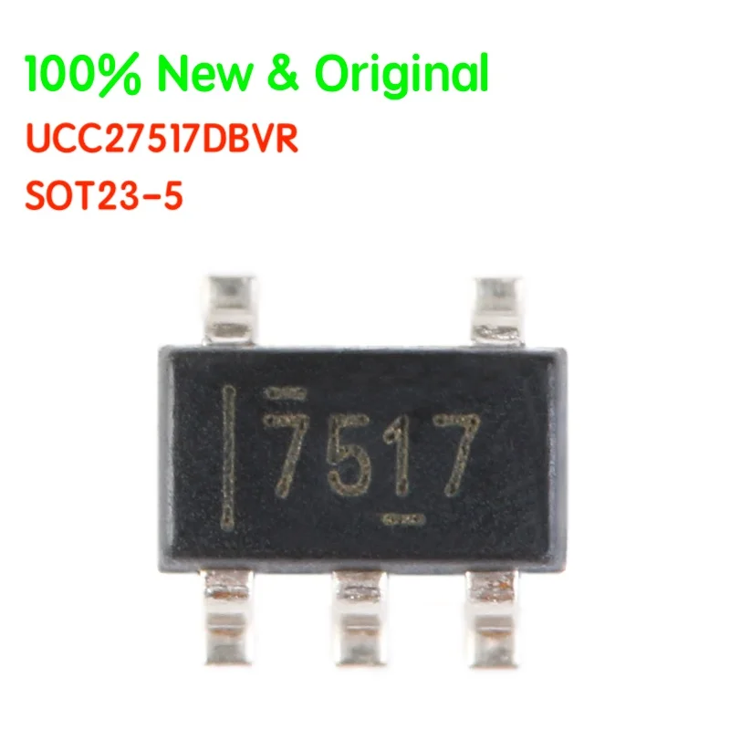 

UCC27517DBVR 7517 SOT23-5 4A Single-channel High-speed Low-side Gate Driver 100% New & Original