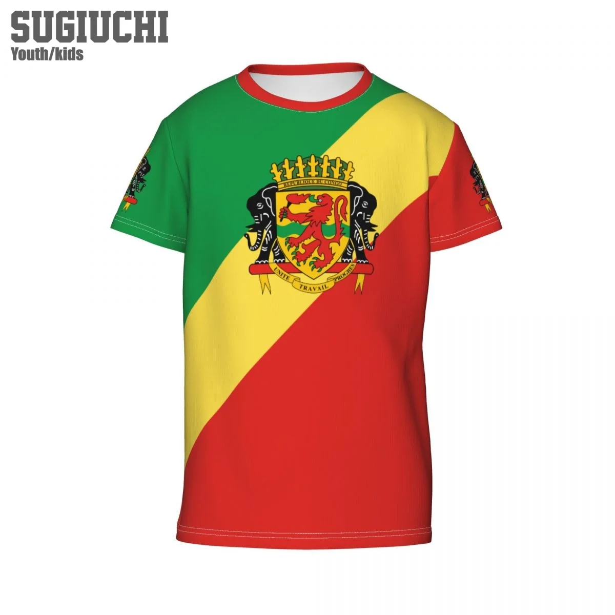 Пользовательское имя номер флаг Республики Конго эмблема 3D футболки для детей