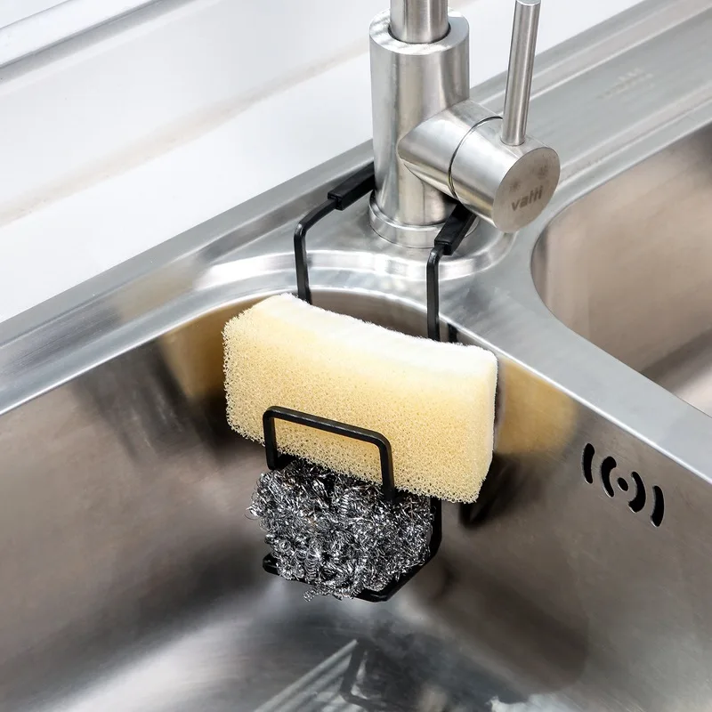 

No Punching Sink Drain Rack Faucet Hanging Sponge Storage Soap Stand Dish Cloth Shelf Drying Holder Kitchen Storage Accessories