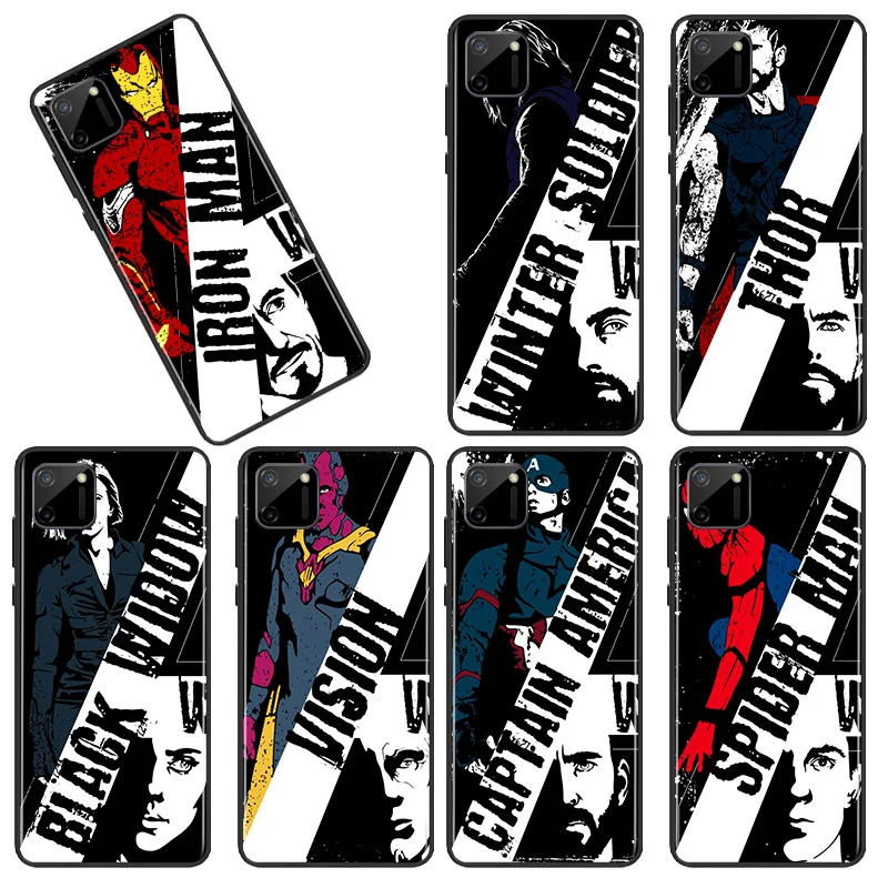 

Avengers Marvel superhero For OPPO Find X2 X3 X5 Lite Neo Pro OPPO Reno2 Reno4 Reno5 Reno6 Reno7 Z Lite Pro SE Black Phone Case