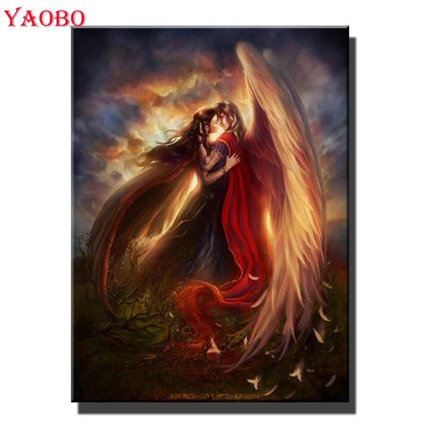 

Diamond Painting Embroidery Fantasy Angel Couple 5D DIY Square/Round Diamond Mosaic Cross Stitch Handmade Gift Collection