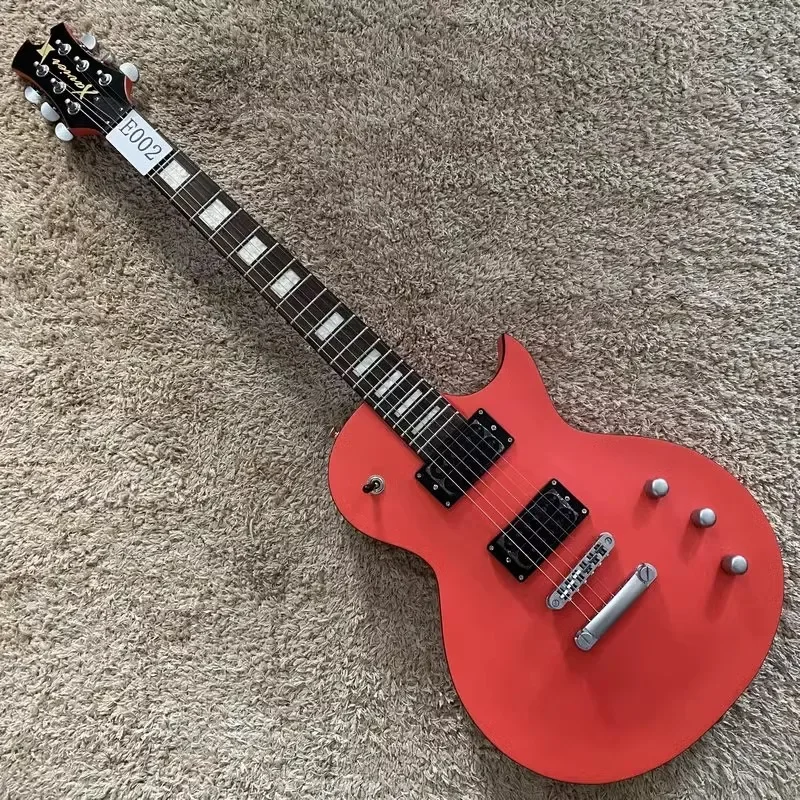 E002 Оригинальная электрогитара Xavier LP матовый розовый цвет мосты T-O-M повреждения