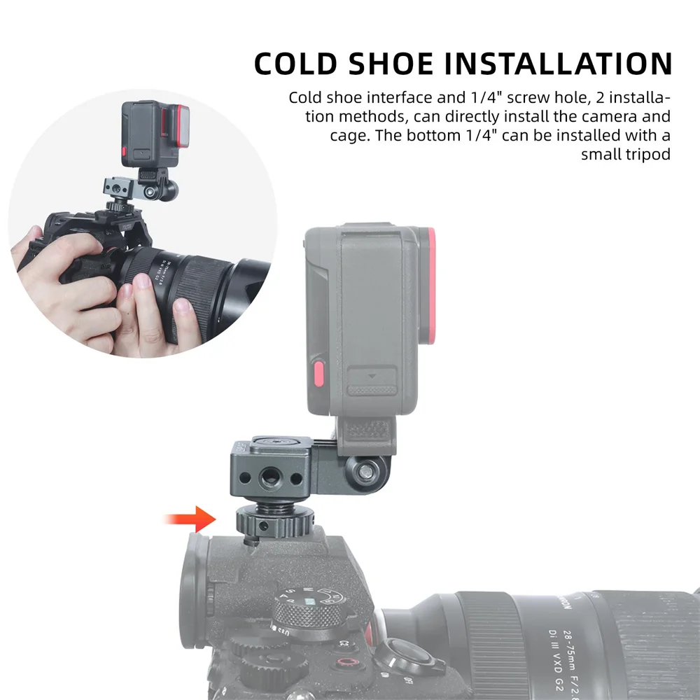 Быстросъемный базовый адаптер для экшн-камеры Gopro 12 11 10 DJI Insta360 x3 клетка камеры Ace