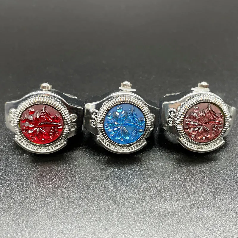 WLP цветочные стеклянные карманные кварцевые часы с откидной крышкой для пальцев