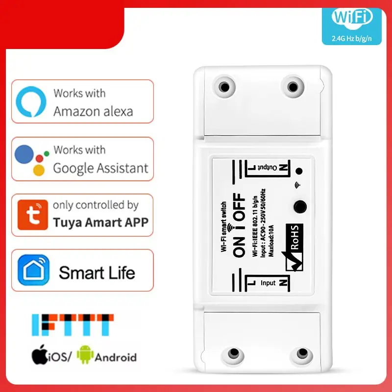 

Diy Smart Home Mini Breaker Module Smart Light Switch 10a App Remote Control Wifi Wireless Switch Tuya