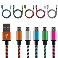 promotion 20cm 1m 2m micro usb cable short fast charging n y lo n usb sync data cord mobile phone android adapter charger cable