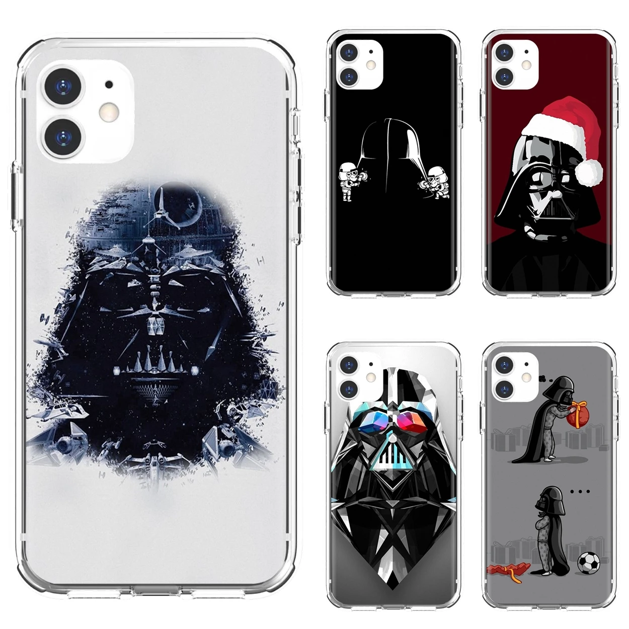 the-force-awakens-darth-vader For iPod Touch 5 6 Xiaomi Redmi S2 6 Pro 5A Pocophone F1 LG G6 Q6 Q7 G5 Transparent TPU Skin Cover