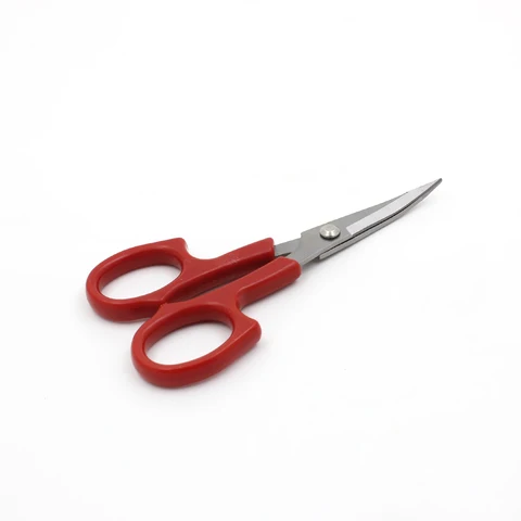 Классические красные ножницы марки PIN, швейные ножницы для вышивки, ножницы для стрижки волос и бумаги с изогнутой головкой-1553