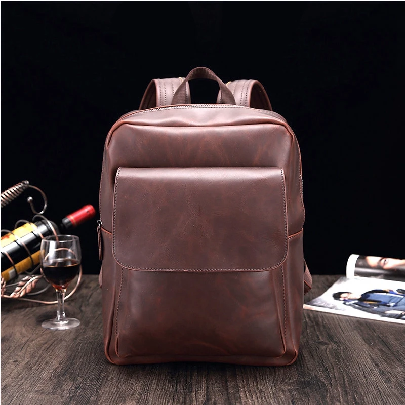 New Retro Leisure Computer Backpack Korean Style Fashion Student Bag Leisure Travel Bag Large Capacity Men's Backpack