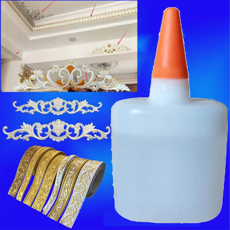 

Sliding door flower glue cabinet blister carving flower PVC plastic flower line glue inverted mold flower glue decal quick-dryin