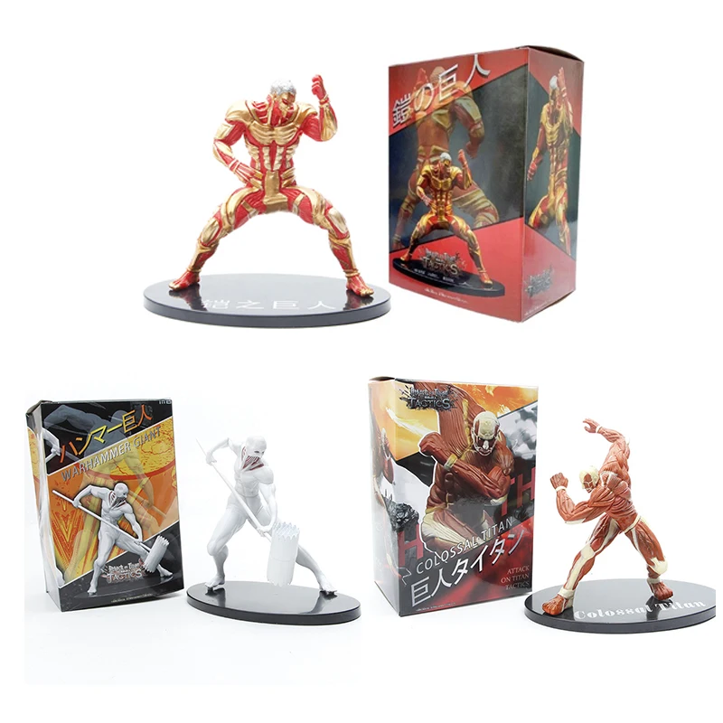 

16cm Anime Attack on Titan Figures Statues Eren PVC Model Toy Reiner The Armored Titan Action Figure Collectible Giant of Armor