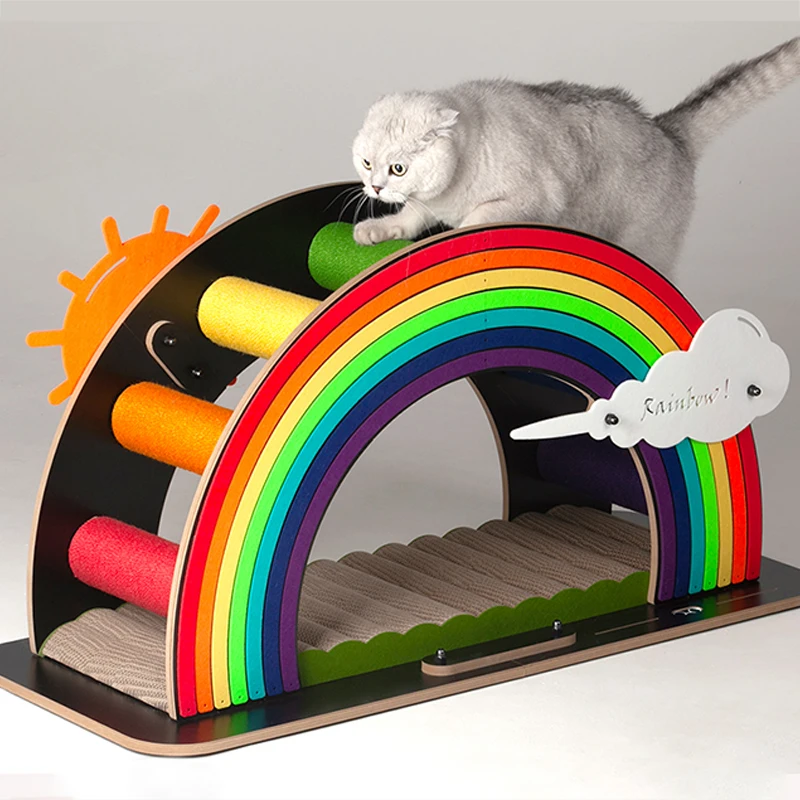 Когтеточка для кошек Petree Радужная когтеточка мебель дома игрушки дерево