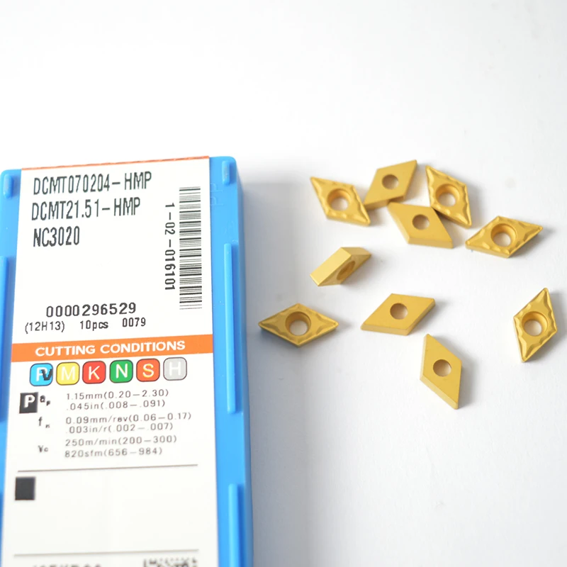 

10pcs DCMT070204-HMP NC3020 DCMT070204 HMP NC3020 DCMT 070204 DCMT 070204 HMP Carbide Inserts Turning Tools Cutter Lathe Blade