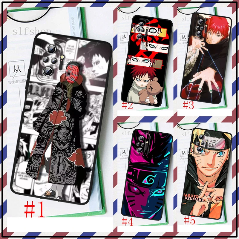 

Gaara Naruto Kakashi For Xiaomi Redmi Note 11 10S 10 9T 9S 9 8T 8 7 6 Pro Plus Max 5G Black Soft Funda Capa Phone Case